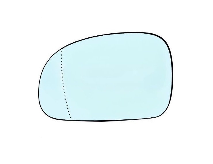 Acceder a la pieza Cristal + soporte retrovisor izquierdo, asférico, azul, térmico (74mm)