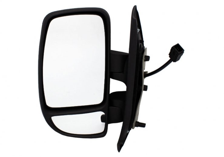 Retrovisor eléctrico derecho, convexo, ángulo muerto, térmico, conector rectangular (Brazo corto) (5 pines) OPEL-MOVANO pour NISSAN INTERSTAR  pour NISSAN INTERSTAR