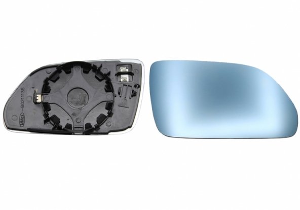 Acceder a la pieza Cristal + soporte retrovisor derecho, convexo, azul, térmico (2 pines)