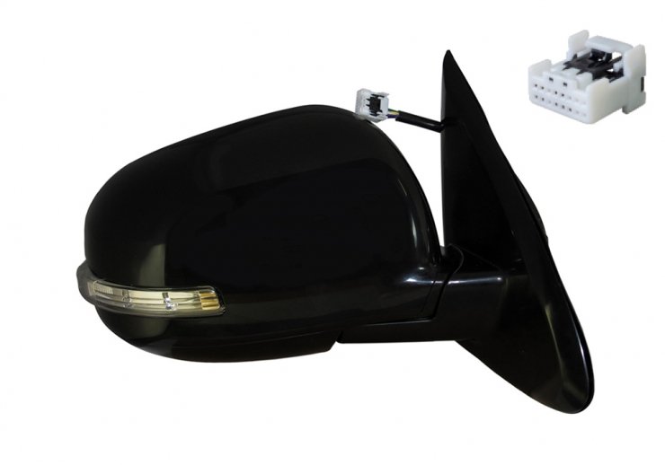 Retrovisor eléctrico derecho, convexo, térmico, imprimado, abatible, con intermitente (9 pines) MITSUBISHI-outlander pour MITSUBISHI OUTLANDER  pour MITSUBISHI OUTLANDER