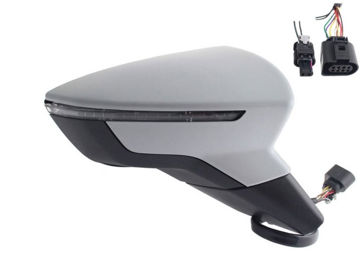 Retrovisor eléctrico derecho, convexo, térmico, imprimado, con intermitente, side (6 pines-2 pines) SEAT-ARONA pour SEAT ARONA  pour SEAT ARONA