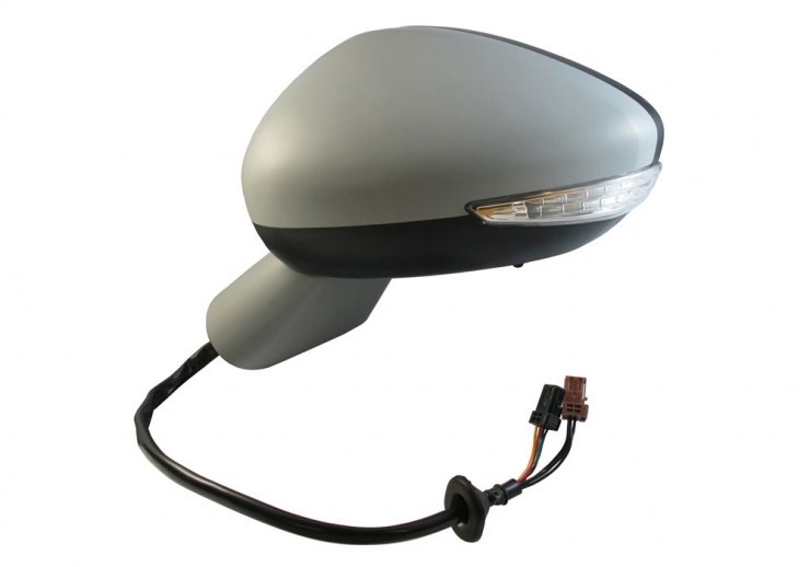 Retrovisor eléctrico izquierdo, convexo, azul, térmico, imprimado, abatible, con intermitente, cortesía (10 pines) CITROEN-DS5  pour CITROEN DS5   pour CITROEN DS5