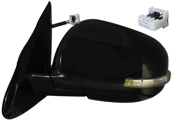 Retrovisor eléctrico izquierdo, convexo, térmico, imprimado, abatible, con intermitente (9 pines) MITSUBISHI-outlander pour MITSUBISHI OUTLANDER  pour MITSUBISHI OUTLANDER