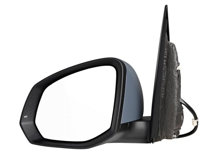 Retrovisor eléctrico izquierdo, convexo, térmico, imprimado, abatible, con intermitente, cortesía (9 pines) ACCESSOIRES CAMION-GUARDABARROS, SOPORTES, CALZOS pour VOLKSWAGEN MULTIVAN  pour VOLKSWAGEN MULTIVAN
