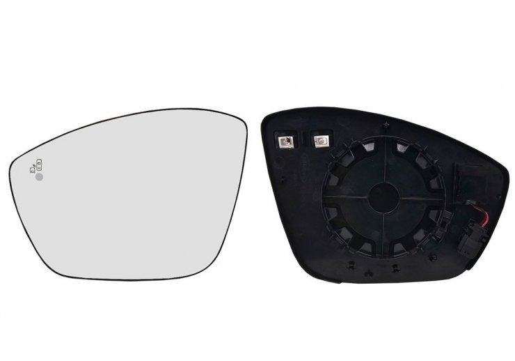 Acceder a la pieza Cristal + soporte retrovisor izquierdo, convexo, térmico, side (2 pines)