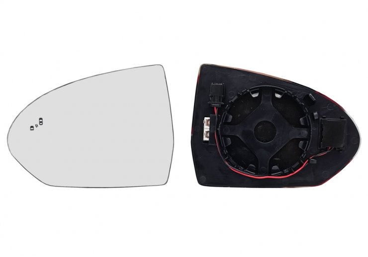 Acceder a la pieza Cristal + soporte retrovisor izquierdo, convexo, térmico, side (2 pines)