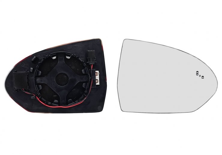 Acceder a la pieza Cristal + soporte retrovisor derecho, convexo, térmico, side (2 pines)