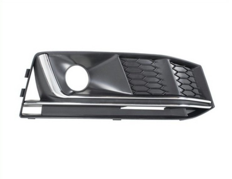 Acceder a la pieza Rejilla derecha parachoques negra, antinieblas, moldura cromada (S-Line)