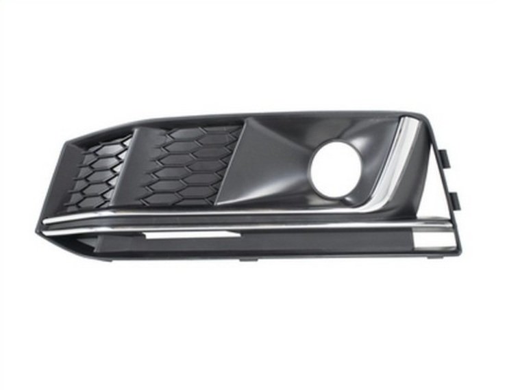 Acceder a la pieza Rejilla izquierda parachoques negra, antinieblas, moldura cromada (S-Line)