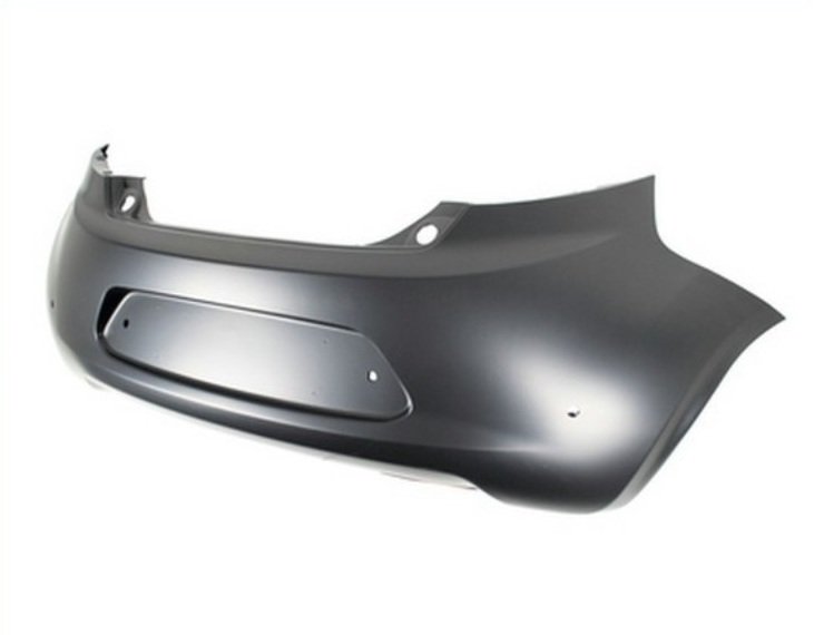 Acceder a la pieza Parachoques trasero imprimado, agujeros sensores