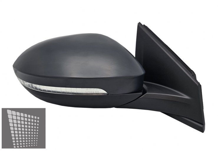 Retrovisor eléctrico derecho, convexo, térmico, imprimado, abatible, con intermitente, cortesía, memoria, side (15 pines) ACCESSOIRES CAMION-GUARDABARROS, SOPORTES, CALZOS pour VOLKSWAGEN TAIGO  pour VOLKSWAGEN TAIGO