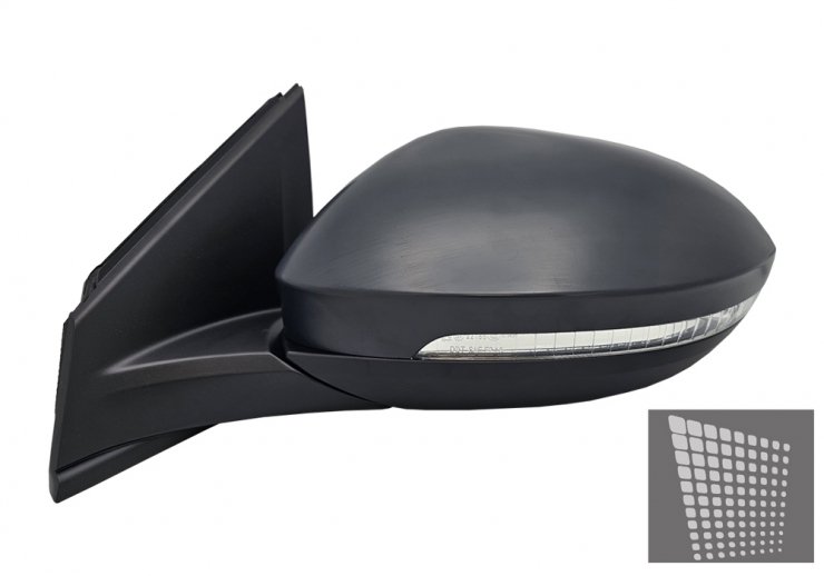 Retrovisor eléctrico izquierdo, asférico, térmico, imprimado, abatible, con intermitente, cortesía, side (11 pines) ACCESSOIRES CAMION-GUARDABARROS, SOPORTES, CALZOS pour VOLKSWAGEN TAIGO  pour VOLKSWAGEN TAIGO