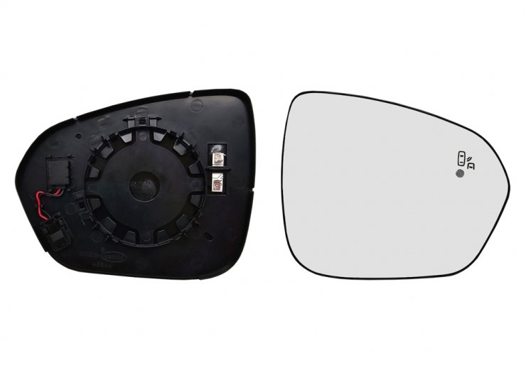 Acceder a la pieza Cristal + soporte retrovisor derecho, convexo, térmico, side