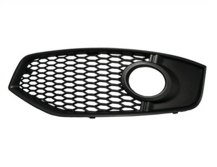 Acceder a la pieza Rejilla izquierda parachoques, negra, agujeros antiniebla (Mod. S3)