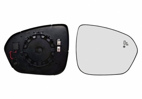 Acceder a la pieza Cristal + soporte retrovisor derecho, convexo, térmico, side