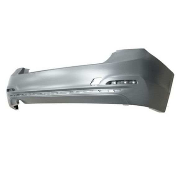 Acceder a la pieza Parachoques trasero imprimado, con tapa gancho, agujeros moldura, escape izquierdo (Luxury/Modern/Sportline)