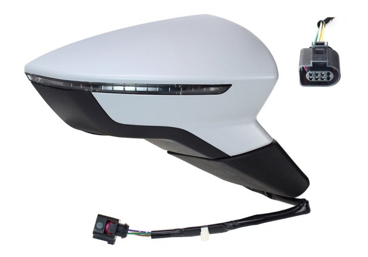 Acceder a la pieza Retrovisor eléctrico derecho, convexo, térmico, imprimado, abatible, con intermitente, memoria (12 pines)