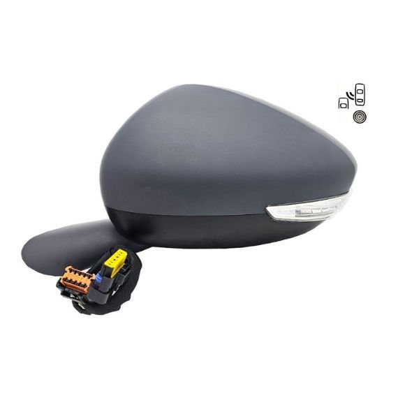 Retrovisor eléctrico izquierdo, convexo, térmico, imprimado, abatible, con intermitente, cortesía, side (12 pines) ACCESSOIRES CAMION-GUARDABARROS, SOPORTES, CALZOS pour PEUGEOT 508   pour PEUGEOT 508
