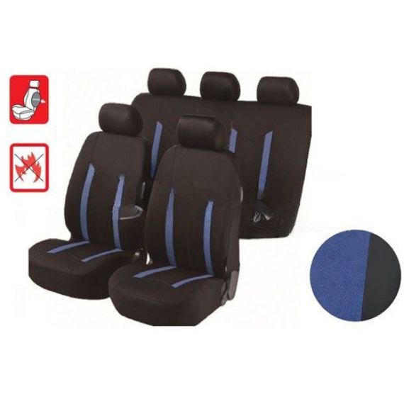 Acceder a la pieza Fundas asiento 11 piezas tolouse negro/azul