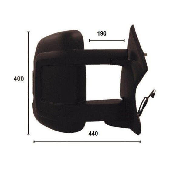 Retrovisor eléctrico derecho, convexo, térmico, con intermitente (16W), antena (largo) CITROEN-JUMPER pour CITROEN JUMPER  pour CITROEN JUMPER