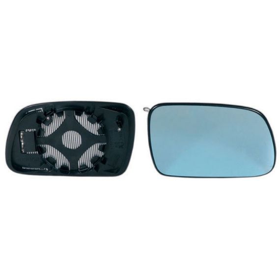 Cristal + soporte retrovisor derecho, convexo, azul, térmico