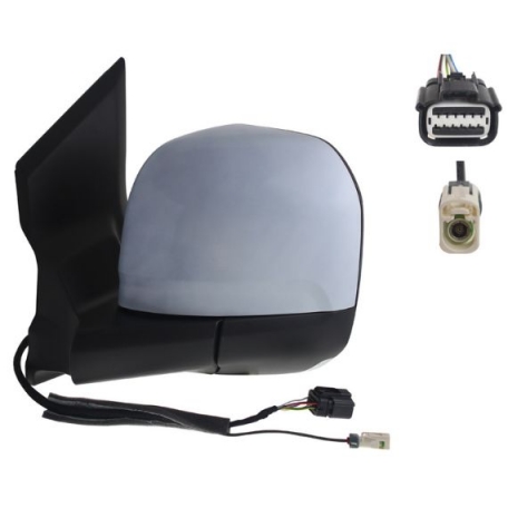 Acceder a la pieza Retrovisor eléctrico izquierdo, convexo, térmico, imprimado, con antena, con intermitente (7 pines)