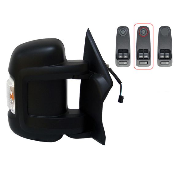 Acceder a la pieza Retrovisor eléctrico derecho, convexo, térmico, (16W) (6 pines) (corto)