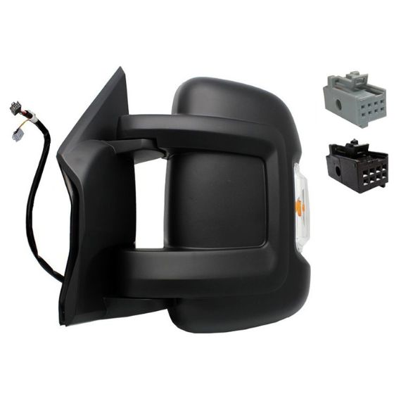 Retrovisor eléctrico izquierdo, convexo, térmico, abatible, con intermitente (16W) (10 pines) (corto)