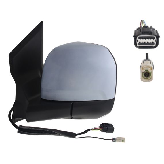 Acceder a la pieza Retrovisor eléctrico izquierdo, convexo, térmico, imprimado, con antena, abatible, con intermitente, side (10 pines)