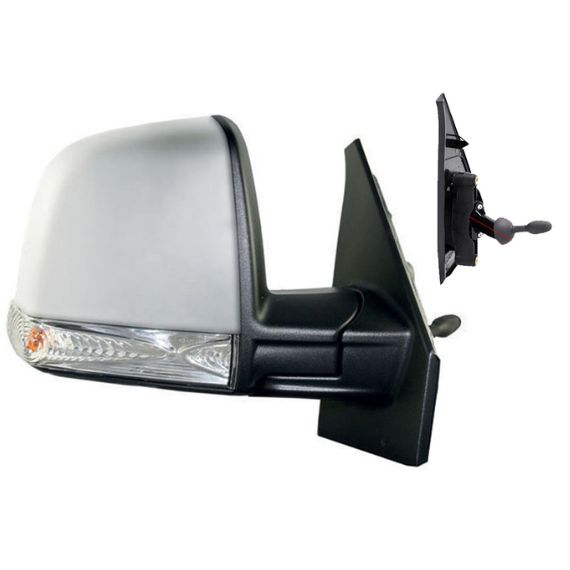 Acceder a la pieza Retrovisor derecho mecánico, imprimado, convexo, con intermitente (2 pines) (1 cristal Combi - Panorama) (Hasta 2015)