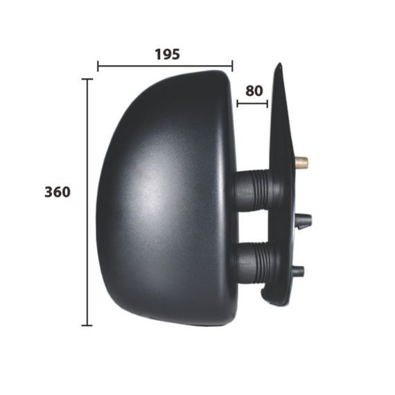 Retrovisor derecho eléctrico, térmico, convexo (Corto) (Desde 1999) CITROEN-JUMPER pour CITROEN JUMPER  pour CITROEN JUMPER