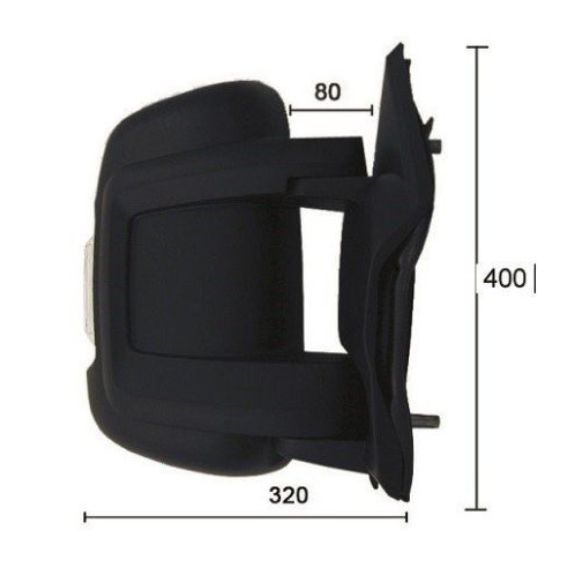 Retrovisor eléctrico derecho, convexo, térmico, con intermitente (16W), antena (8 pines) (corto) CITROEN-JUMPER pour CITROEN JUMPER  pour CITROEN JUMPER