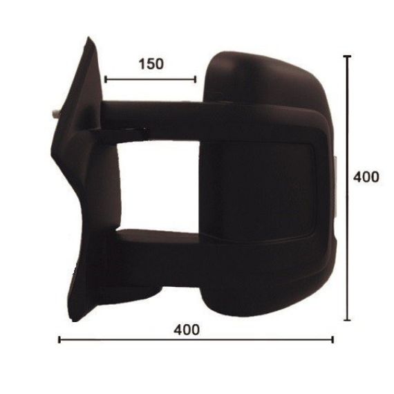 Retrovisor manual izquierdo, convexo, con intermitente, sonda (4 pines) (medio) CITROEN-JUMPER pour CITROEN JUMPER  pour CITROEN JUMPER