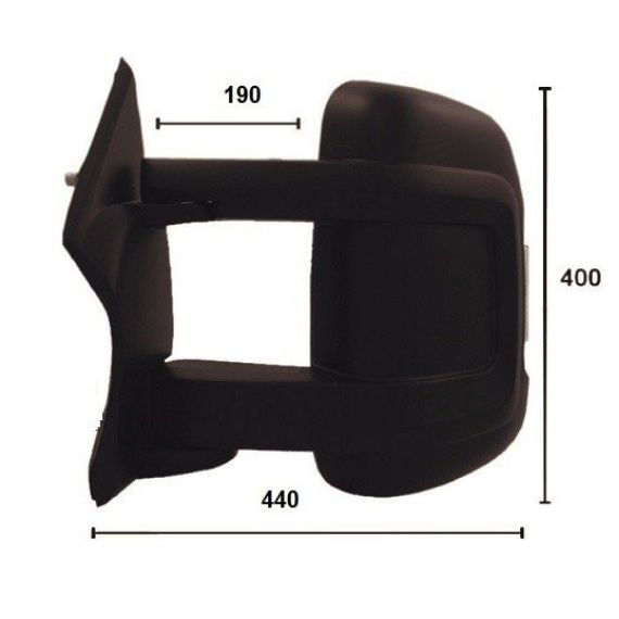 Retrovisor manual izquierdo, convexo, con intermitente, sonda (4 pines) (largo) CITROEN-JUMPER pour CITROEN JUMPER  pour CITROEN JUMPER