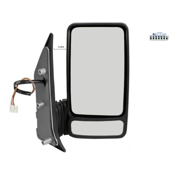 Acceder a la pieza Retrovisor eléctrico derecho, convexo, térmico (5 pines) (Brazo corto)