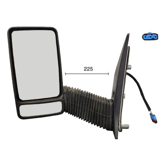 Acceder a la pieza Retrovisor manual izquierdo, convexo, sonda (2 pines) (Brazo largo)