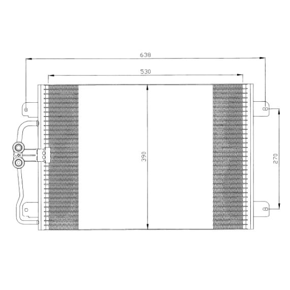 Acceder a la pieza Condensador 1,4L-1,6L-1,9TD-TDI-2L/2L16V 05/98-> 1,9D 10/98->  (530x390x16)