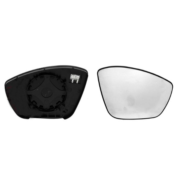Cristal + soporte retrovisor derecho, convexo, térmico
