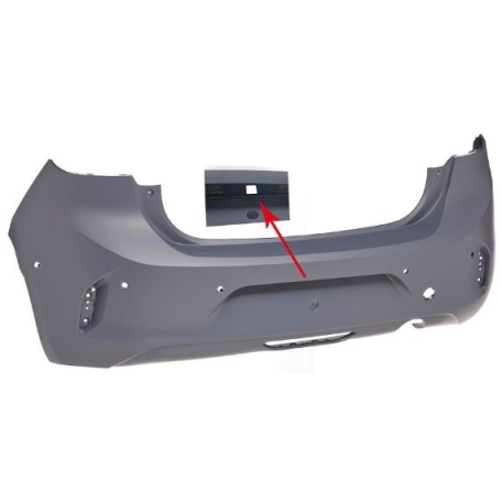 Acceder a la pieza Parachoques trasero imprimado, 6 agujeros sensores, agujero cámara