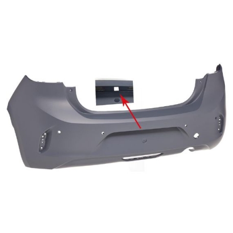 Acceder a la pieza Parachoques trasero imprimado, 4 agujeros sensores, agujero cámara