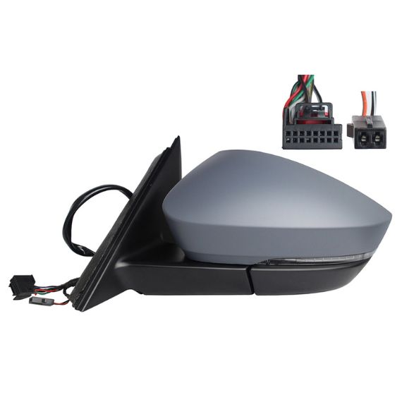 Acceder a la pieza Retrovisor eléctrico izquierdo, convexo, térmico, imprimado, abatible, con intermitente, cortesía, memoria, side (15 pines, 2 pines)