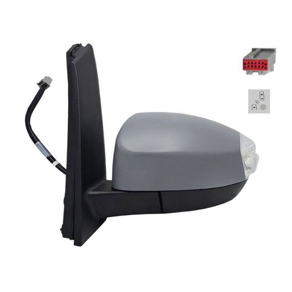 Acceder a la pieza Retrovisor eléctrico izquierdo, asférico, térmico, imprimado, abatible, con intermitente, cortesía, side (10 pines)