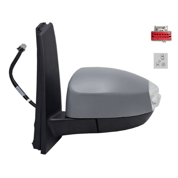 Acceder a la pieza Retrovisor eléctrico izquierdo, asférico, térmico, imprimado, abatible, con intermitente, cortesía, side (10 pines)