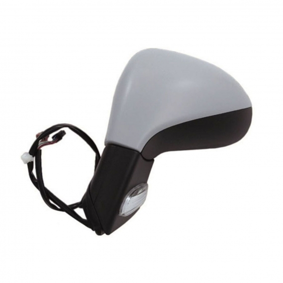 Retrovisor eléctrico izquierdo, imprimado, convexo, térmico, con intermitente (7 pines)